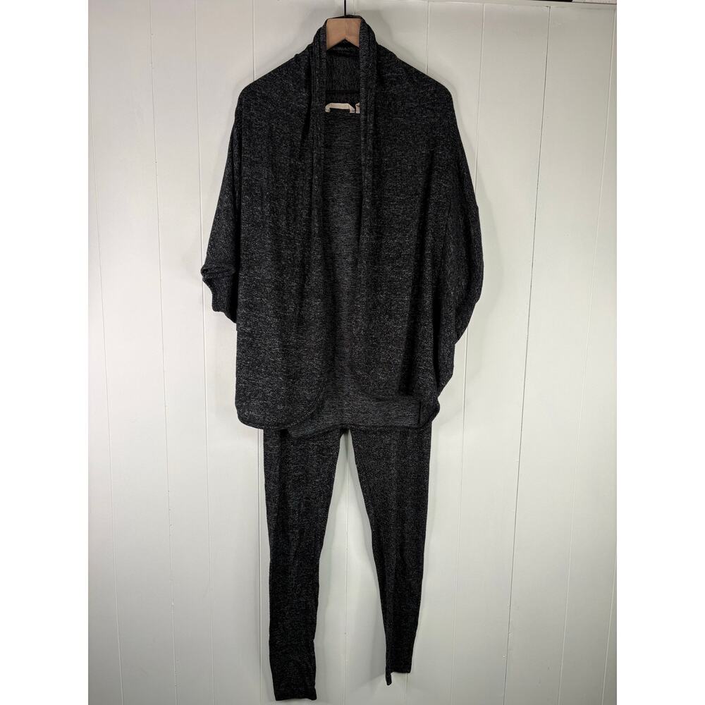 Soft Surroundings Gray Lounge Set Medium Cardigan Pants 2 Piece Set Casual